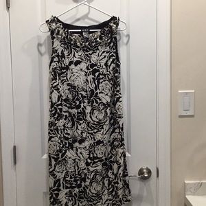 Black and White Floral Dress, Size 8